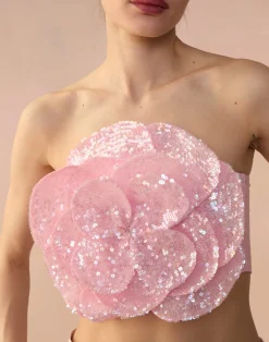 Online Cynthia Rowley Sequin Flower Bandeau LTPNK