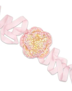 Hot Cynthia Rowley Sequin Flower Tie PNKMT