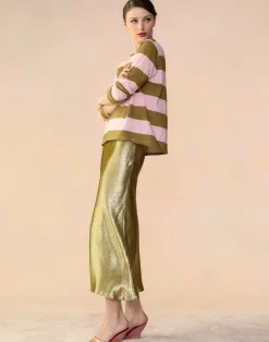 Sale Cynthia Rowley Shimmering Siren Skirt GREEN