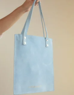 New Cynthia Rowley Sleek Suede Tote BLUE