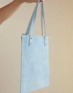 New Cynthia Rowley Sleek Suede Tote BLUE