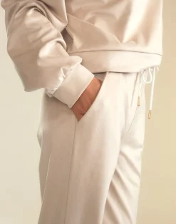 Clearance Cynthia Rowley Sleek Ultrasuede Lounge Pant STONE