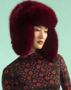 Discount Cynthia Rowley Snow Bunny Trapper Hat BRGDY