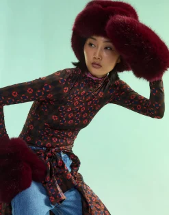 Discount Cynthia Rowley Snow Bunny Trapper Hat BRGDY