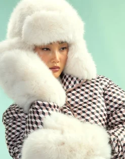 Hot Cynthia Rowley Snow Bunny Trapper Hat IVORY