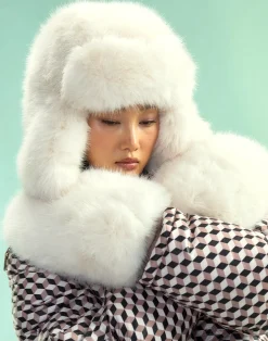 Hot Cynthia Rowley Snow Bunny Trapper Hat IVORY