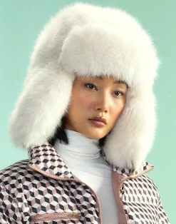 Hot Cynthia Rowley Snow Bunny Trapper Hat IVORY
