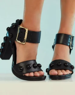 Discount Cynthia Rowley Studded Heels BLACK
