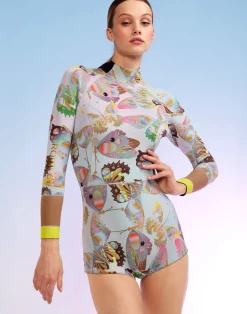 Sale Cynthia Rowley Sunrise Paisley Wetsuit BLUMB