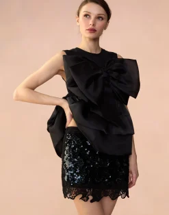 Outlet Cynthia Rowley The Cosmo Sequin Skirt BLACK