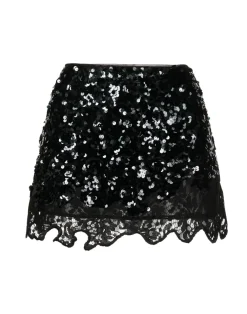 Outlet Cynthia Rowley The Cosmo Sequin Skirt BLACK