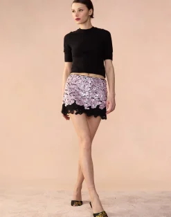 Online Cynthia Rowley The Cosmo Sequin Skirt BLKPNK