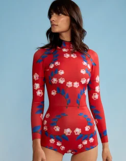 New Cynthia Rowley Vine Floral Wetsuit RDVFLO