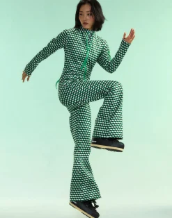 Online Cynthia Rowley Water Repellent Bonded Jumpsuit GRNMT