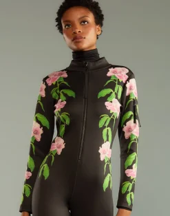 Outlet Cynthia Rowley Water Repellent Bonded Ski Suit BLKPNK