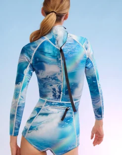 Hot Cynthia Rowley Watercamo Wetsuit Blue Rainbow