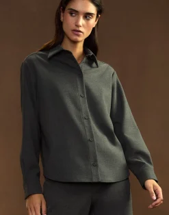 Hot Cynthia Rowley Wellesley Flannel Shirt HGREY