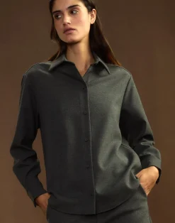 Hot Cynthia Rowley Wellesley Flannel Shirt HGREY