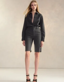 Discount Cynthia Rowley Wellesley Flannel Suiting Shorts HGREY