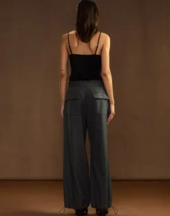 Discount Cynthia Rowley Wellesley Flannel Trouser HGREY