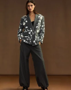 Discount Cynthia Rowley Wellesley Flannel Trouser HGREY